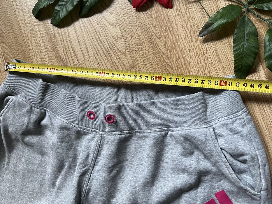 Spodnie Adidas orginał bawełniane XL szare