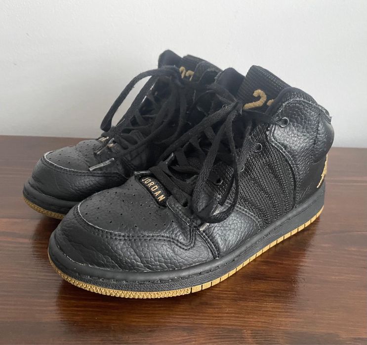 Nike Air Jordan Black Gold Basketball Shoes Eur 33,5