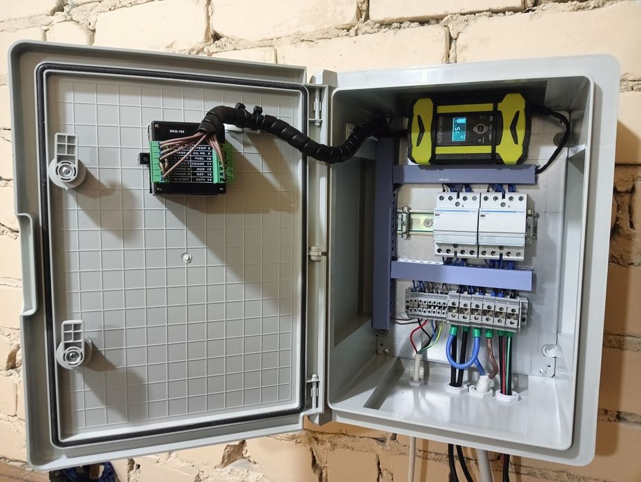 Автомат. и ручной запуск генератора на контроллере datakom dkg 150