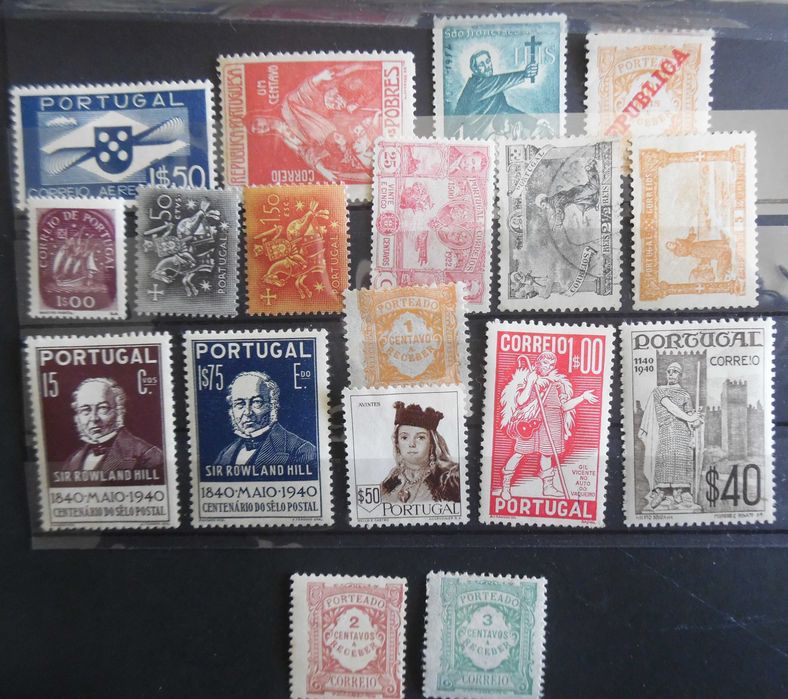 Selos Portugal - Lote de selos NOVOS c/ e s/ charneira e c/ e s/ goma