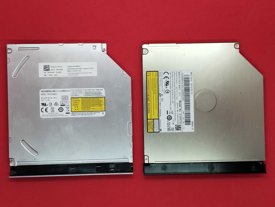 DVD-RW пишущие приводы для ноутбуков 9,5мм рабочие Panasonic UJ8D2Q, Philips DU-8A5LH
