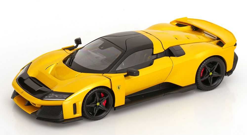 Burago 1/18 - Ferrari F80 2024 (Giallo Tristrato, with Black wheels) - Signature Series