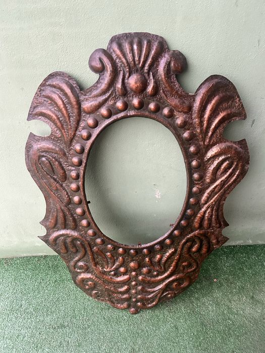 Duża rama zdobiona metalowa ok 100cm vintage retro