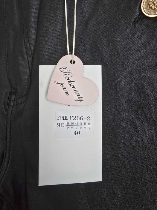 Spodnie Redseventy ekoskóra rozm. 40 czarne NOWE