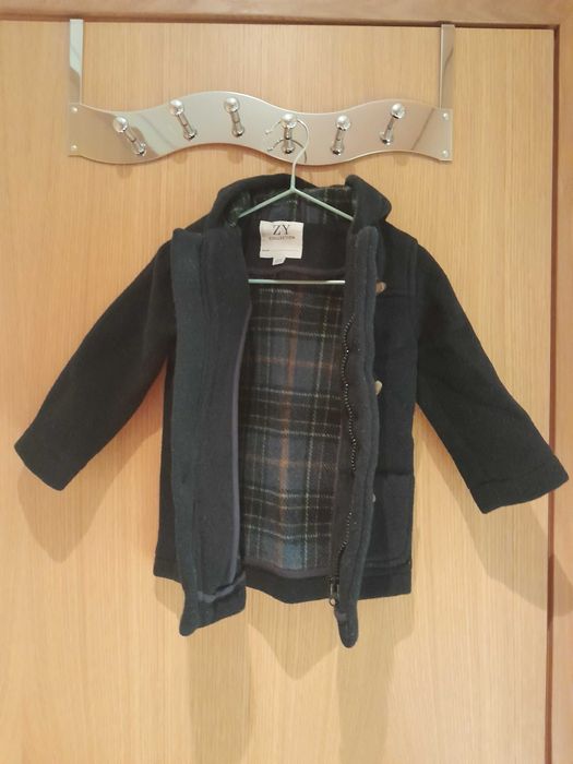 Casaco Estilo Canadiana para menino azul 12-18 meses