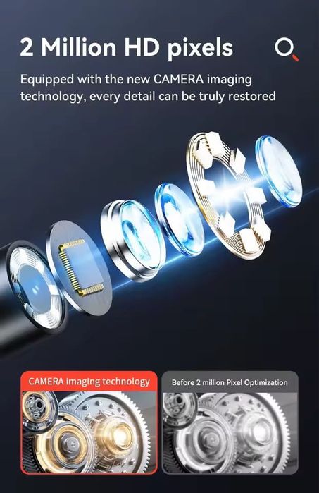 Ендоскоп з поворотною камерою 6 мм 2Мр 1080P для телефона iOS Android