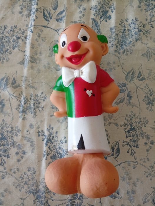 Palhaço  de plástico anos 80