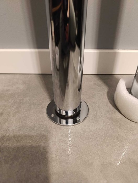 Bardzo solidne nogi do stołu – stal chromowana | 2 szt