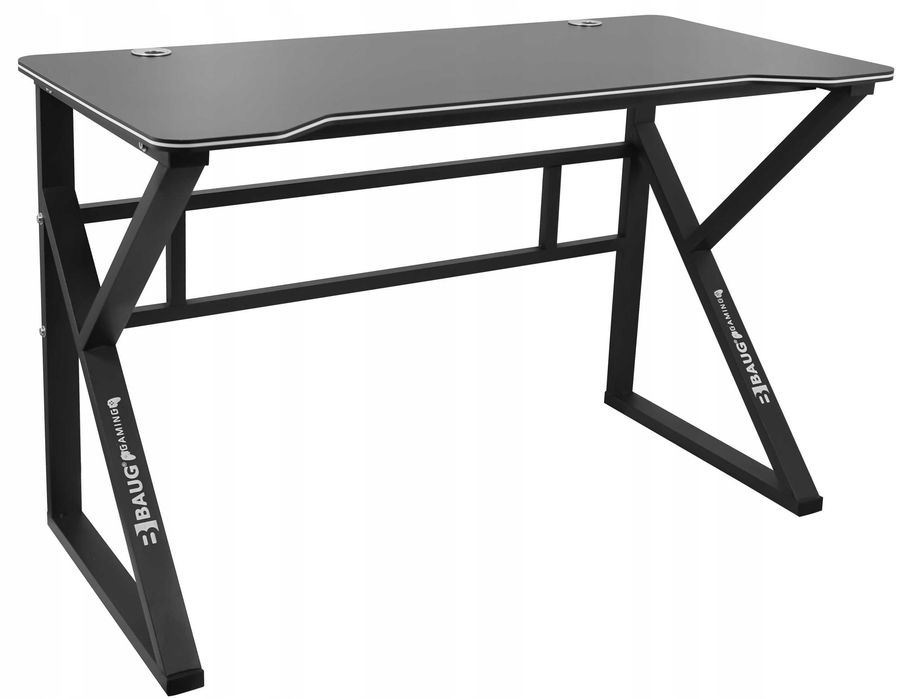 BIURKO GAMINGOWE STÓŁ Gamingowy Dla Gracza Komputerowe Czarne 120x60