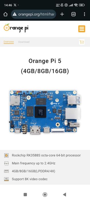 Orange pi 5 16gb ram minipc