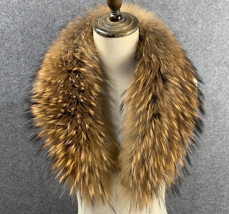 Naturalne kołnierze z jenota do płaszcza skóry ramoneski różne wymiary