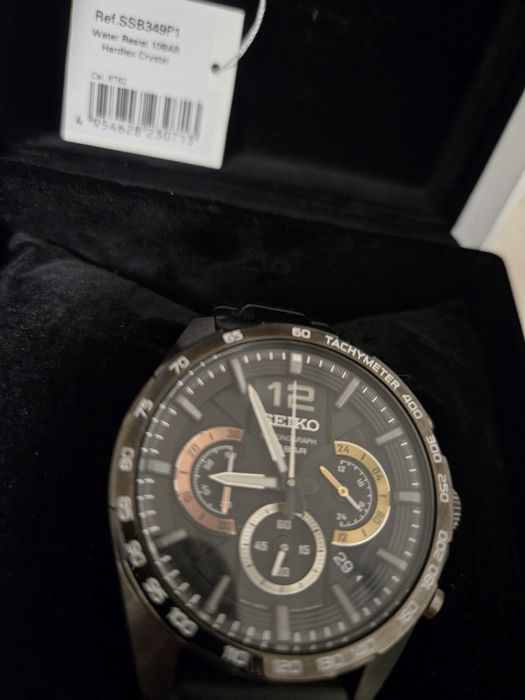 Seiko Mens Analogue Quartz Watch with Silicone Strap SSB349P1