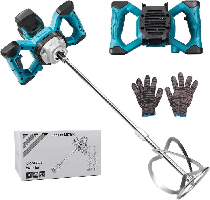 Misturador de Tinta e Argamassa sem Fios Compatível com Bateria Makita | Motor Brushless (Sem Bateria)