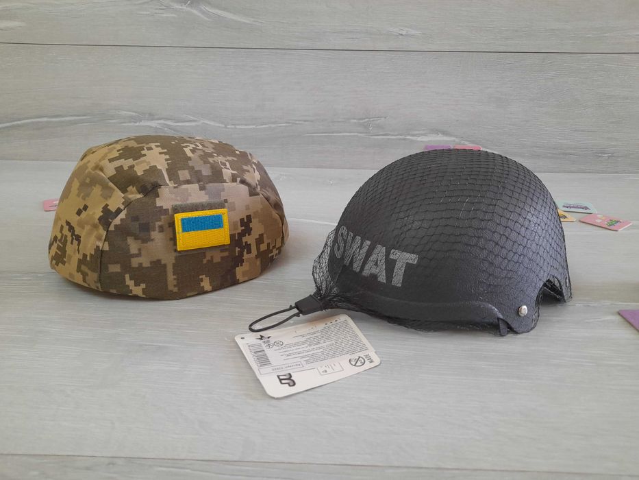 Каска детская военная + кавер к каске(чехол), пиксель ВСУ, SWAT,: 430 ...