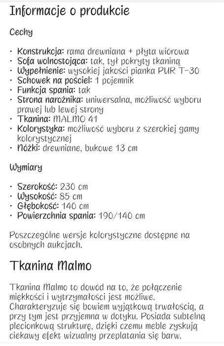 Narożnik z funkcją spania