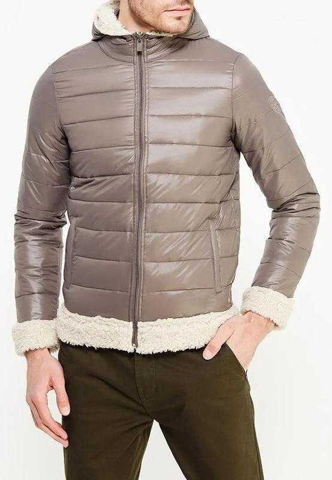 Мужская куртка с капюшоном стеганый авиатор бомбер пуховик от Crosby