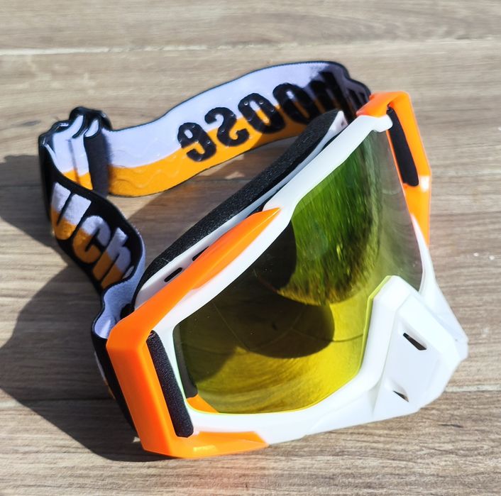 NOWY Kask cross okulary gogle  na rower hulajnogę Uchoose rozmiar L