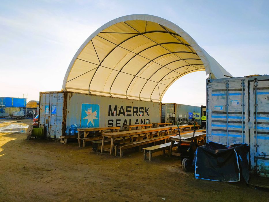 Zadaszenie Kontenerowe 8x6m Lato/ Zima (wiata tunelowa, magazyn)