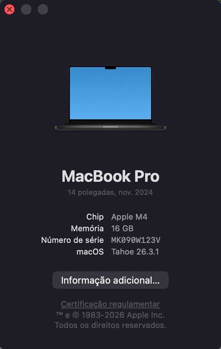 MacBook Pro 14'' M4 | 16GB RAM | 516GB SSD