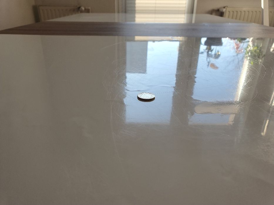 Stół biały lakierowany regulowany