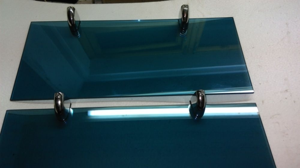 Две полки закаленное тонированное стекло ванная прихожая спальня