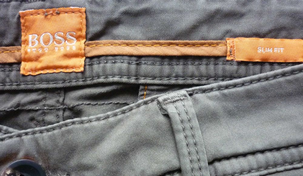 Męskie spodnie jeansowe HUGO BOSS rozmiar L W33 L32 STRETCH khaki