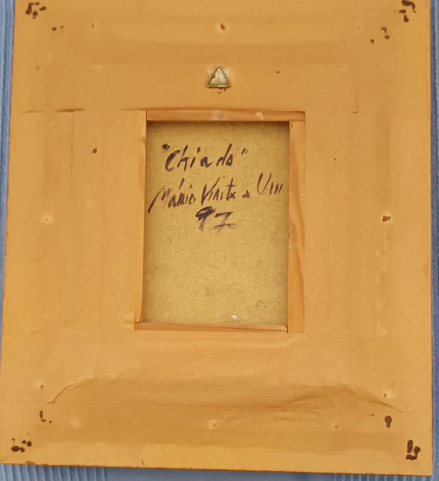 "Chiado" e  "Rossio"  Dois quadros a óleo de Mário Vinte e Um