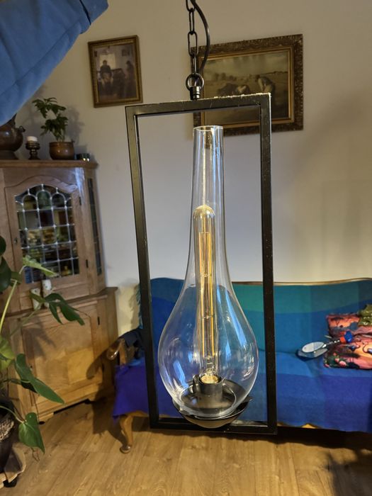 Lampa loft typu lampion wisząca