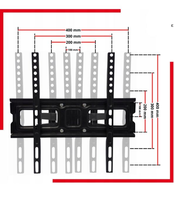 Nowy UCHWYT DO TV LED lce23-65 cali  obrotowy pochyły VESA 400X400