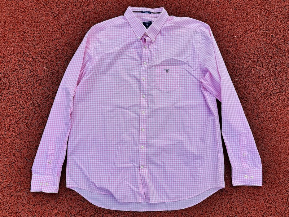 Чоловіча сорочка бренду GANT The poplin Gingham regular fit