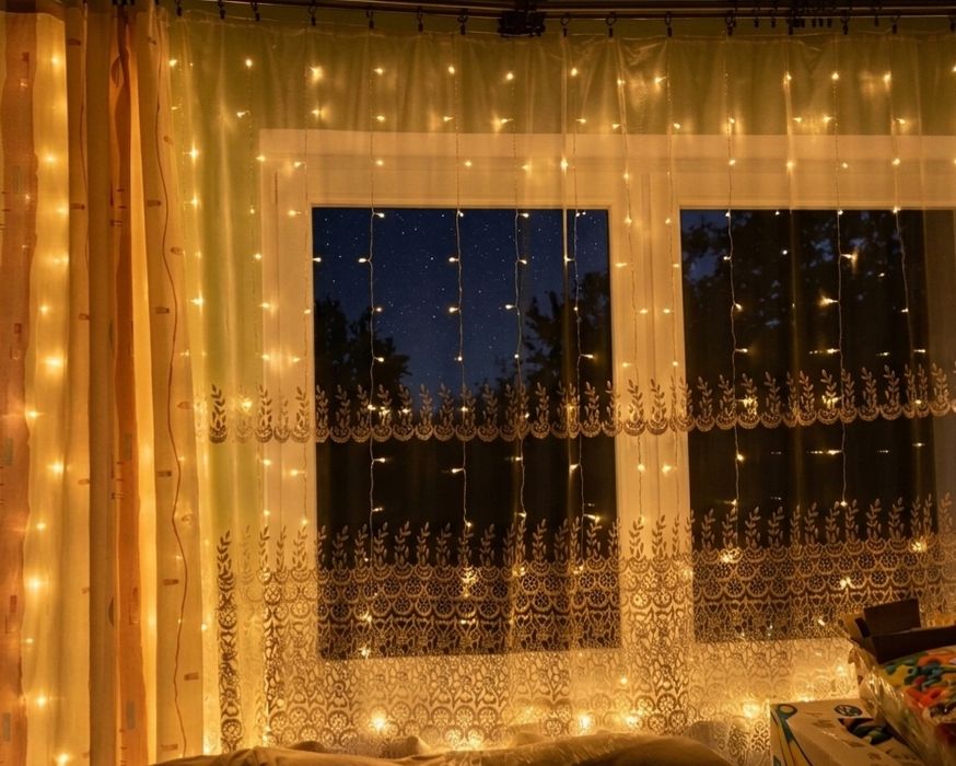 Kurtyna Świetlna 3×3m led Zasilanie na baterie
