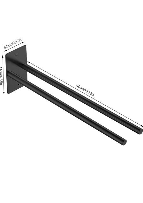 Podwójny wieszak na ręczniki ze stali nierdzewnej 304, bez wiercenia