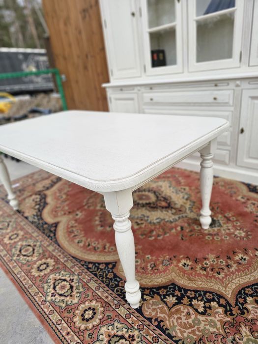 Stół dębowy bielony biały przecierki 180 cm #1580 Stylowy Węgrów