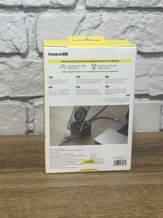 Хаб Baseus MagPro Series II 7-in-1 15W Qi2 Бездротова зарядка