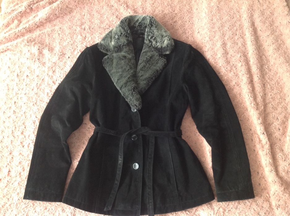 C&A Jessica kurtka skóra naturalna 36/38 ocieplana czarna