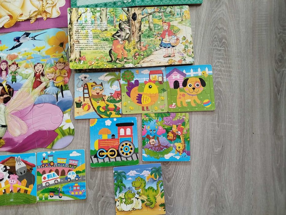 Zestaw książek z puzzlami, pierwsze puzzle, puzzle maxi, czuczu
