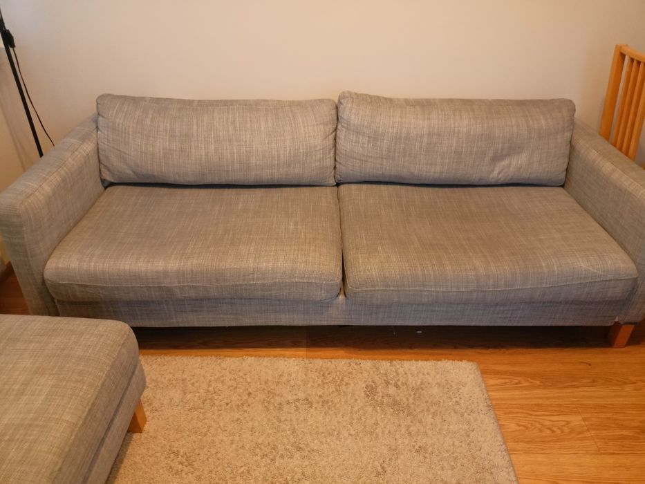 Sofa Karlstad Ikea rozkładana zdejmowane pokrycie + podnóżek