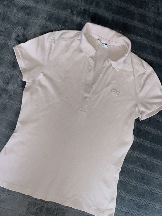 Koszulka polo XS S pudrowy roz Lacoste