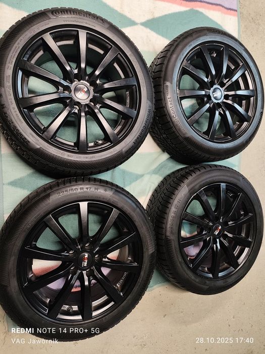 Koła felgi R17 Audi Volkswagen Platin Continental 5x112 225/50/R17