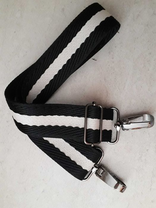 Pasek regulowany do torebki odcienie odcienie czarny, beżowy