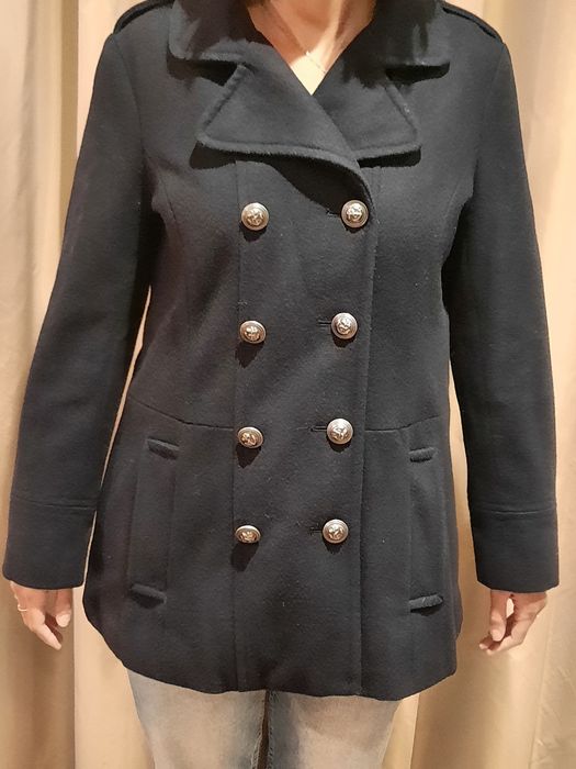 Casaco Caban Naf Naf Azul Escuro