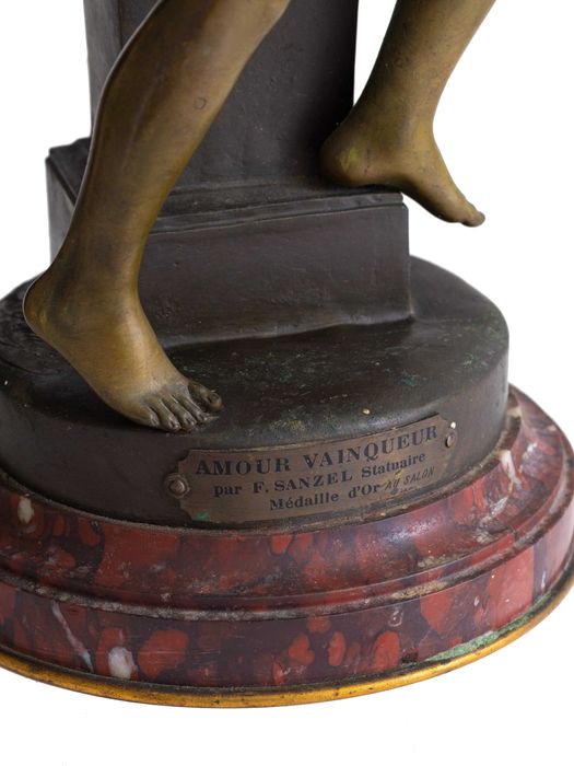 Estátua bronze Amor cativo Felix Sanzel | século XX