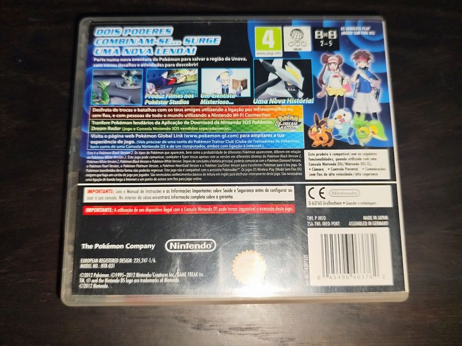 Pokemon Black 2 Original Na Caixa Com Manual