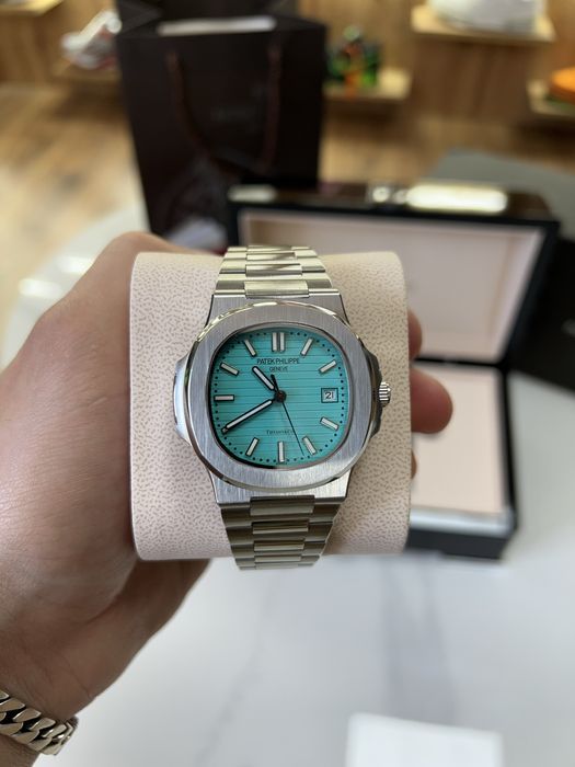 ‼️Знижка‼️ Годинник Patek Philippe Nautilus 40mm Tiffany Silver