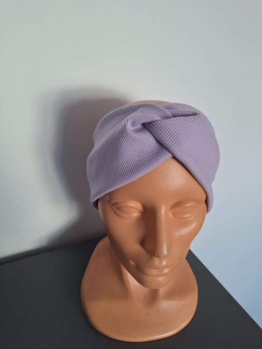 Opaska przeplatana nowa liliowy