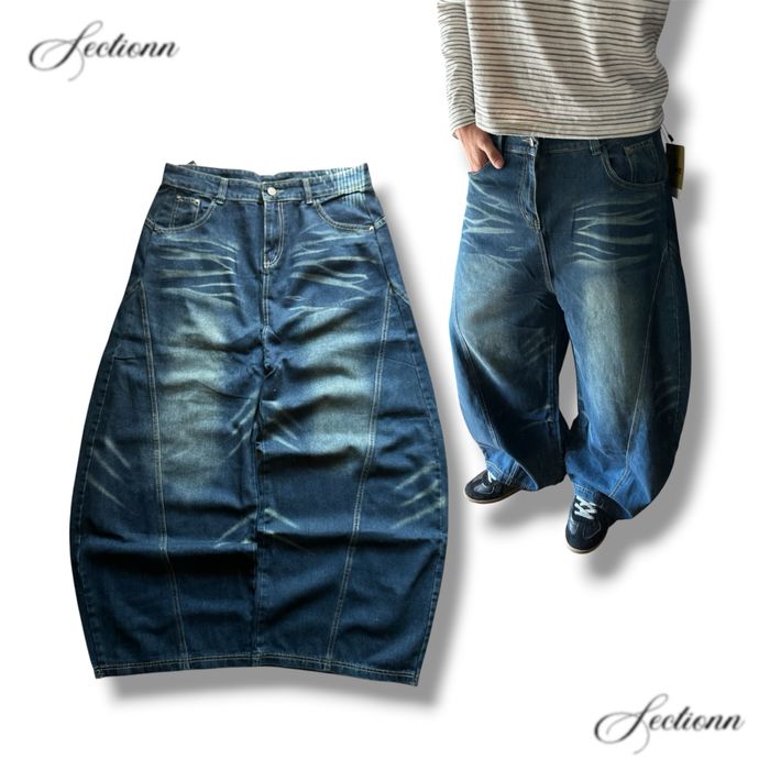 Baggy Blue Opium Archive Washed Jeans Racer Balenci Jaded London sk8 y2k Дуже Широкі Сині Джинси Опіум Синие Широкие Архив Опиум Джинсы Skater