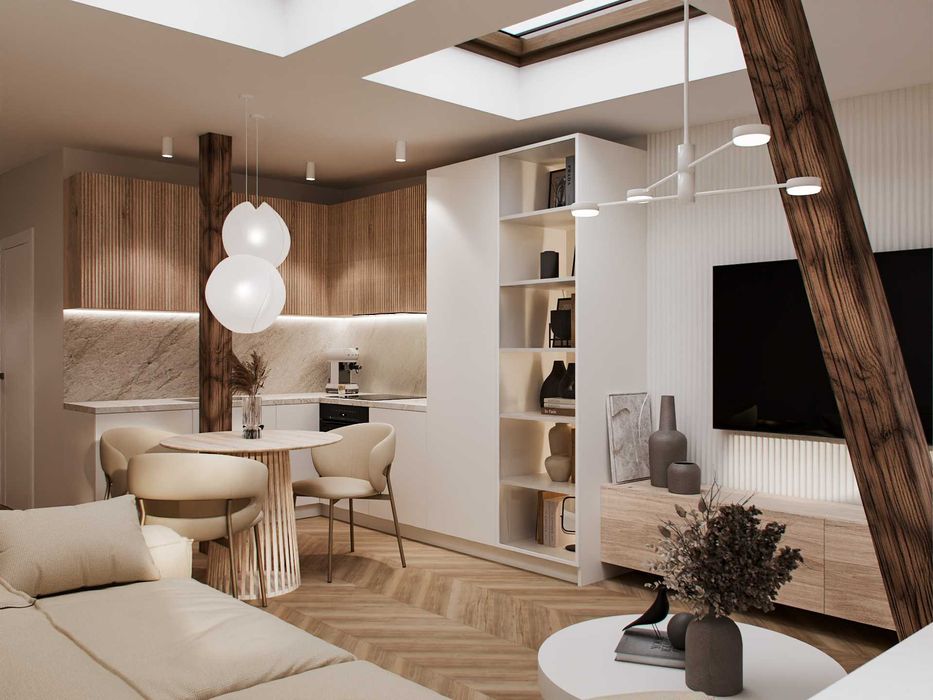 Adaptacja poddasza 27,10 m2, klimatyzacja - Królowej Jadwigi