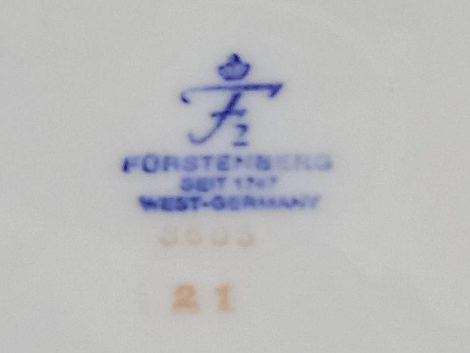 Zestaw śniadaniowy, herbata, Furstenberg, lata 60-te