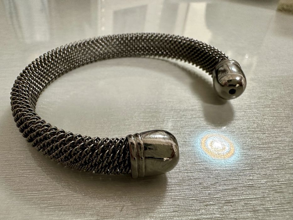 Металевий mesh-браслет (cuff), стиль gunmetal, браслет, біжутерія