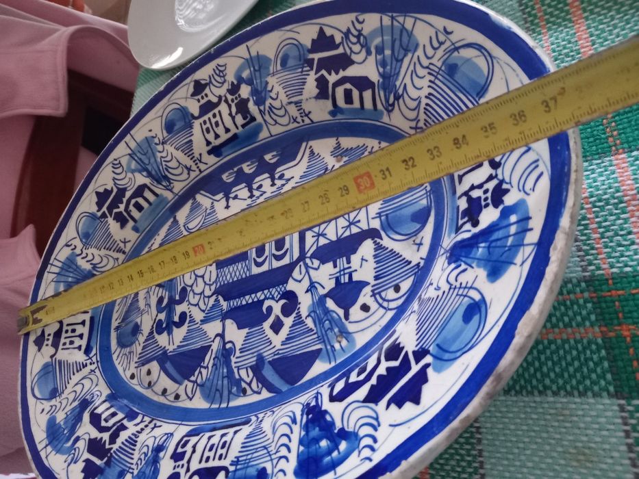 Conjunto Travessa e Terrina de faiança Miragaia  sec: XIX